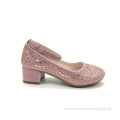 Fashion Rhinestone Shoes Low Heel Glitter Upper Material